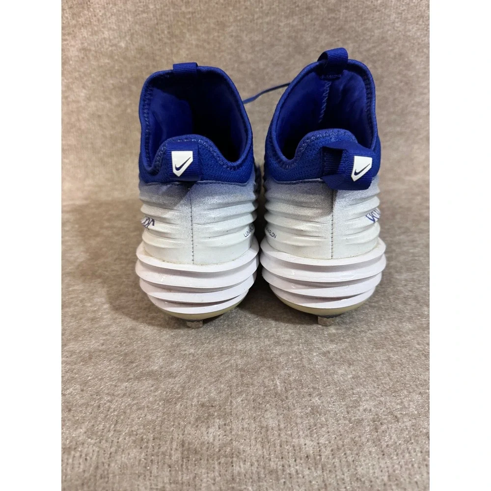 Nike Lunar Trout 2 Baseball Cleats Mens 11.5 Blue White Metal Spike Shoes